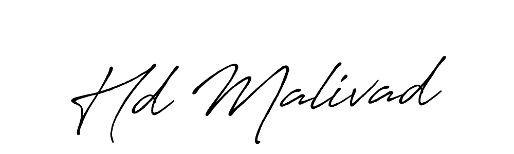 Also we have Hd Malivad name is the best signature style. Create professional handwritten signature collection using Antro_Vectra_Bolder autograph style. Hd Malivad signature style 7 images and pictures png