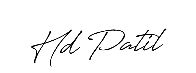 Make a beautiful signature design for name Hd Patil. With this signature (Antro_Vectra_Bolder) style, you can create a handwritten signature for free. Hd Patil signature style 7 images and pictures png