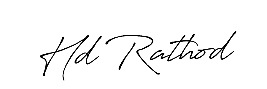Similarly Antro_Vectra_Bolder is the best handwritten signature design. Signature creator online .You can use it as an online autograph creator for name Hd Rathod. Hd Rathod signature style 7 images and pictures png