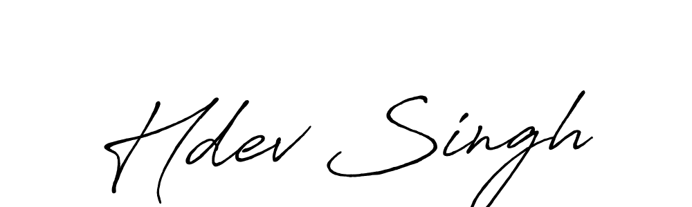 Create a beautiful signature design for name Hdev Singh. With this signature (Antro_Vectra_Bolder) fonts, you can make a handwritten signature for free. Hdev Singh signature style 7 images and pictures png