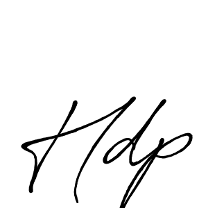 Design your own signature with our free online signature maker. With this signature software, you can create a handwritten (Antro_Vectra_Bolder) signature for name Hdp. Hdp signature style 7 images and pictures png