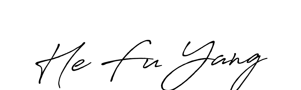 How to make He Fu Yang signature? Antro_Vectra_Bolder is a professional autograph style. Create handwritten signature for He Fu Yang name. He Fu Yang signature style 7 images and pictures png