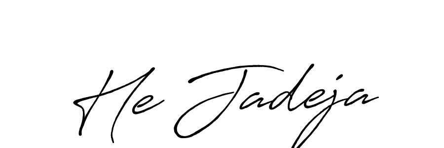 You can use this online signature creator to create a handwritten signature for the name He Jadeja. This is the best online autograph maker. He Jadeja signature style 7 images and pictures png