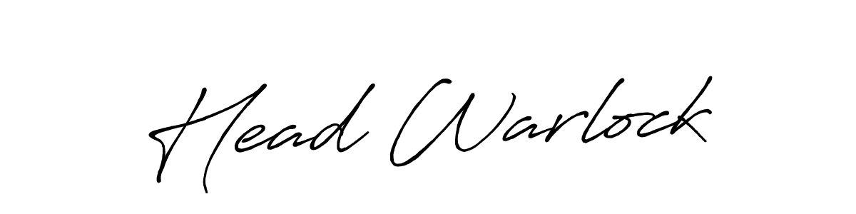 Create a beautiful signature design for name Head Warlock. With this signature (Antro_Vectra_Bolder) fonts, you can make a handwritten signature for free. Head Warlock signature style 7 images and pictures png