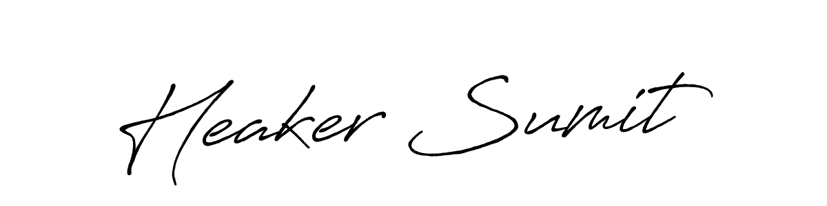 Once you've used our free online signature maker to create your best signature Antro_Vectra_Bolder style, it's time to enjoy all of the benefits that Heaker Sumit name signing documents. Heaker Sumit signature style 7 images and pictures png