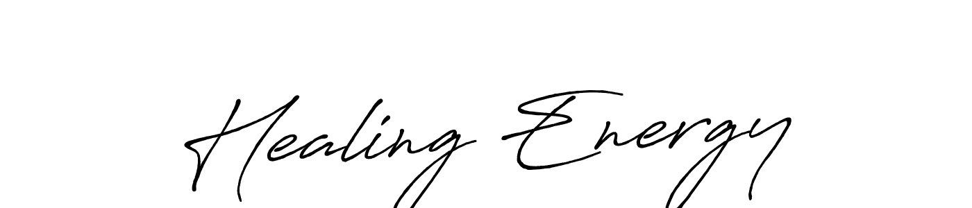 Healing Energy stylish signature style. Best Handwritten Sign (Antro_Vectra_Bolder) for my name. Handwritten Signature Collection Ideas for my name Healing Energy. Healing Energy signature style 7 images and pictures png