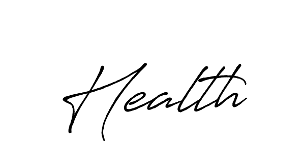 Health stylish signature style. Best Handwritten Sign (Antro_Vectra_Bolder) for my name. Handwritten Signature Collection Ideas for my name Health. Health signature style 7 images and pictures png