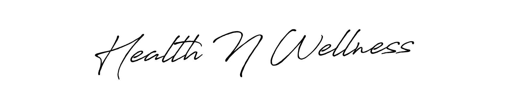 Antro_Vectra_Bolder is a professional signature style that is perfect for those who want to add a touch of class to their signature. It is also a great choice for those who want to make their signature more unique. Get Health N Wellness name to fancy signature for free. Health N Wellness signature style 7 images and pictures png