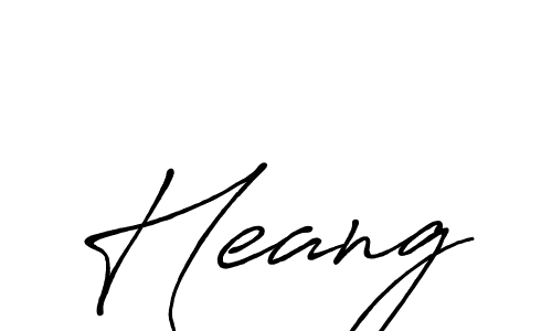 Use a signature maker to create a handwritten signature online. With this signature software, you can design (Antro_Vectra_Bolder) your own signature for name Heang. Heang signature style 7 images and pictures png