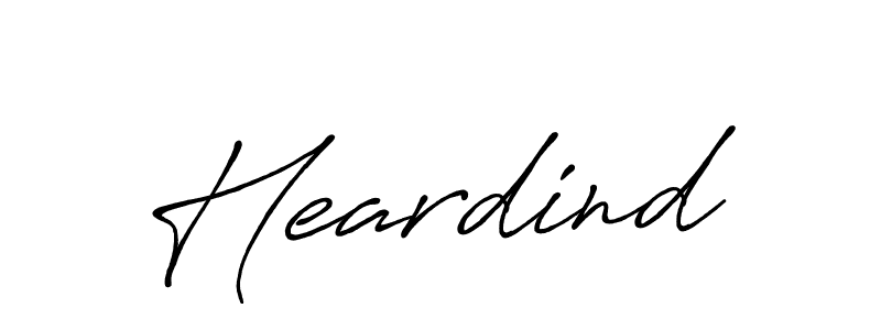 Make a beautiful signature design for name Heardind. With this signature (Antro_Vectra_Bolder) style, you can create a handwritten signature for free. Heardind signature style 7 images and pictures png