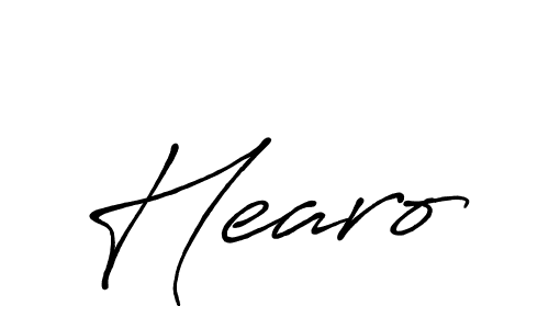 How to make Hearo signature? Antro_Vectra_Bolder is a professional autograph style. Create handwritten signature for Hearo name. Hearo signature style 7 images and pictures png