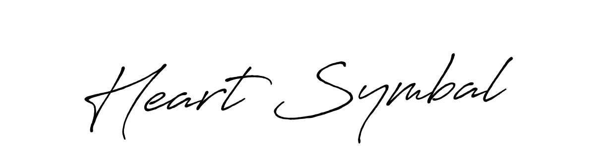 Heart Symbal stylish signature style. Best Handwritten Sign (Antro_Vectra_Bolder) for my name. Handwritten Signature Collection Ideas for my name Heart Symbal. Heart Symbal signature style 7 images and pictures png