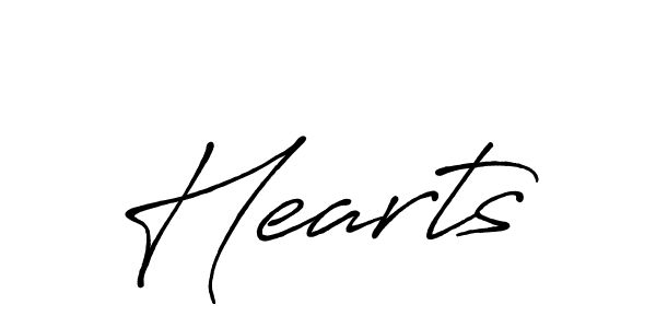 Also we have Hearts name is the best signature style. Create professional handwritten signature collection using Antro_Vectra_Bolder autograph style. Hearts signature style 7 images and pictures png