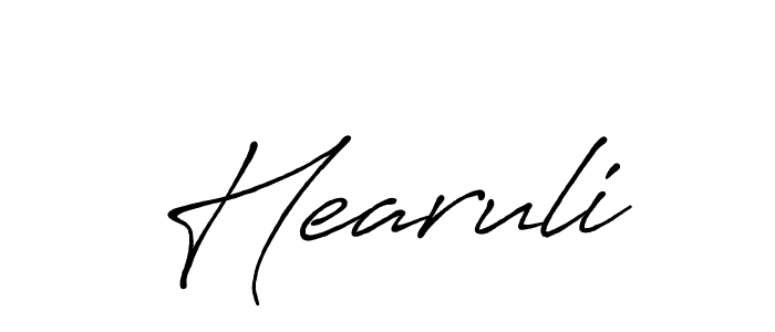 How to make Hearuli signature? Antro_Vectra_Bolder is a professional autograph style. Create handwritten signature for Hearuli name. Hearuli signature style 7 images and pictures png