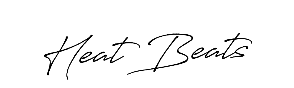 Similarly Antro_Vectra_Bolder is the best handwritten signature design. Signature creator online .You can use it as an online autograph creator for name Heat Beats. Heat Beats signature style 7 images and pictures png