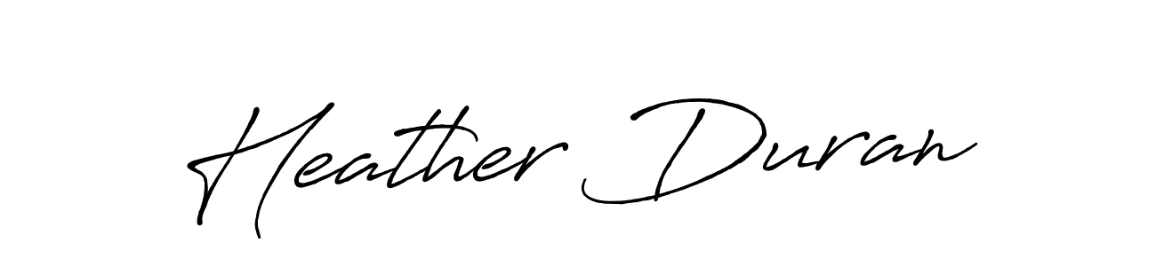 Create a beautiful signature design for name Heather Duran. With this signature (Antro_Vectra_Bolder) fonts, you can make a handwritten signature for free. Heather Duran signature style 7 images and pictures png