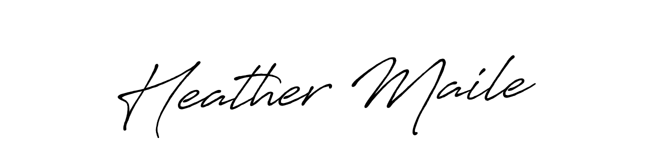 Create a beautiful signature design for name Heather Maile. With this signature (Antro_Vectra_Bolder) fonts, you can make a handwritten signature for free. Heather Maile signature style 7 images and pictures png