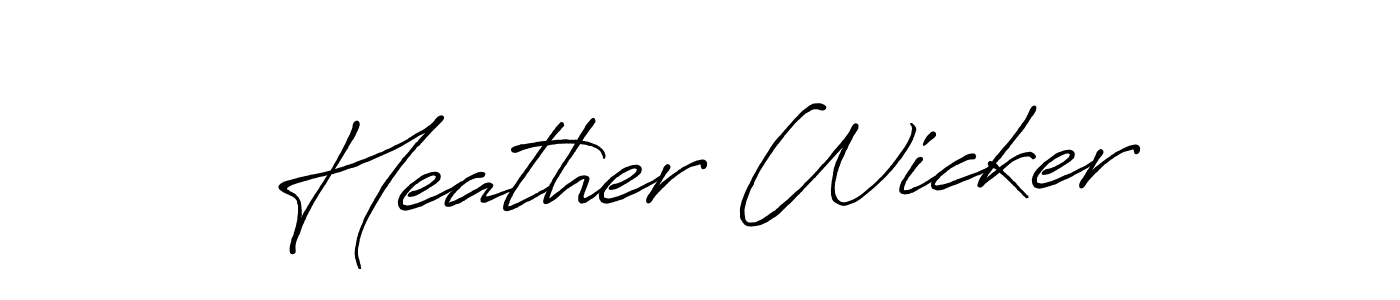 Best and Professional Signature Style for Heather Wicker. Antro_Vectra_Bolder Best Signature Style Collection. Heather Wicker signature style 7 images and pictures png