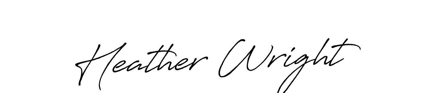 How to make Heather Wright name signature. Use Antro_Vectra_Bolder style for creating short signs online. This is the latest handwritten sign. Heather Wright signature style 7 images and pictures png