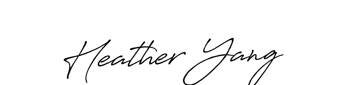 Make a beautiful signature design for name Heather Yang. Use this online signature maker to create a handwritten signature for free. Heather Yang signature style 7 images and pictures png