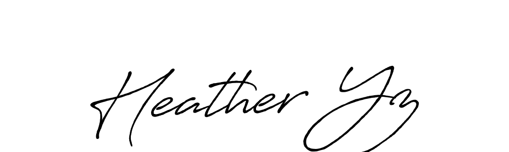 You should practise on your own different ways (Antro_Vectra_Bolder) to write your name (Heather Yz) in signature. don't let someone else do it for you. Heather Yz signature style 7 images and pictures png