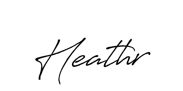 Make a beautiful signature design for name Heathr. With this signature (Antro_Vectra_Bolder) style, you can create a handwritten signature for free. Heathr signature style 7 images and pictures png