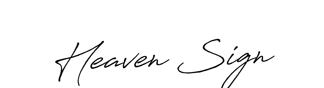 Make a beautiful signature design for name Heaven Sign. With this signature (Antro_Vectra_Bolder) style, you can create a handwritten signature for free. Heaven Sign signature style 7 images and pictures png