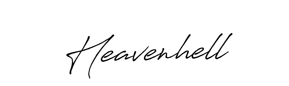 How to make Heavenhell signature? Antro_Vectra_Bolder is a professional autograph style. Create handwritten signature for Heavenhell name. Heavenhell signature style 7 images and pictures png