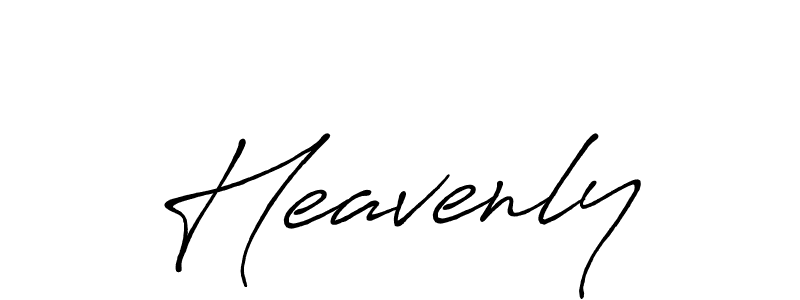 Use a signature maker to create a handwritten signature online. With this signature software, you can design (Antro_Vectra_Bolder) your own signature for name Heavenly. Heavenly signature style 7 images and pictures png