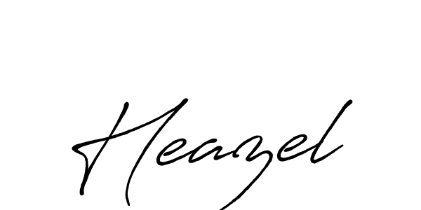 The best way (Antro_Vectra_Bolder) to make a short signature is to pick only two or three words in your name. The name Heazel include a total of six letters. For converting this name. Heazel signature style 7 images and pictures png