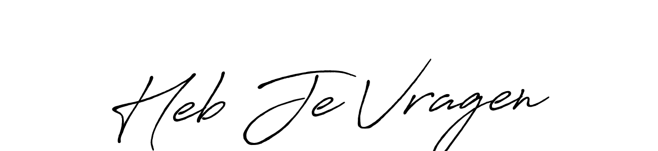 Check out images of Autograph of Heb Je Vragen name. Actor Heb Je Vragen Signature Style. Antro_Vectra_Bolder is a professional sign style online. Heb Je Vragen signature style 7 images and pictures png