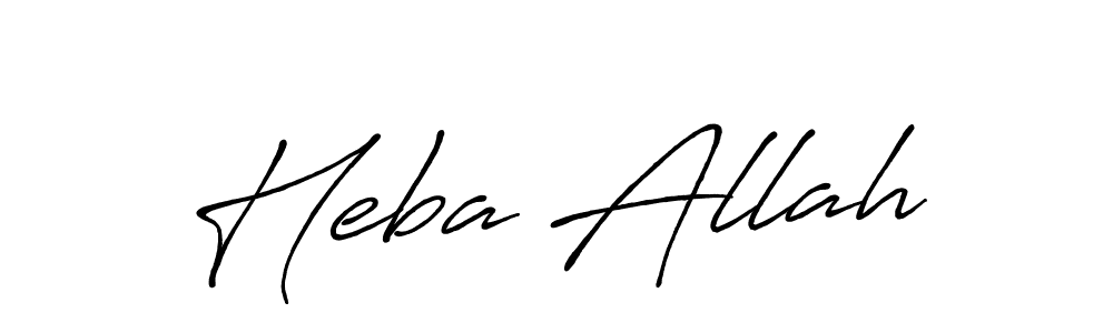 Make a beautiful signature design for name Heba Allah. With this signature (Antro_Vectra_Bolder) style, you can create a handwritten signature for free. Heba Allah signature style 7 images and pictures png