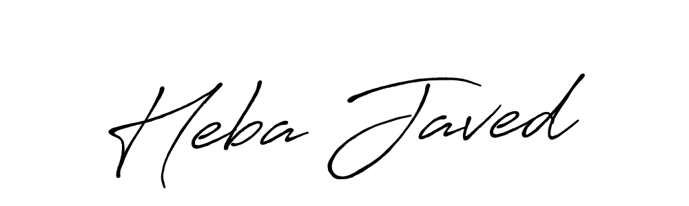 Heba Javed stylish signature style. Best Handwritten Sign (Antro_Vectra_Bolder) for my name. Handwritten Signature Collection Ideas for my name Heba Javed. Heba Javed signature style 7 images and pictures png