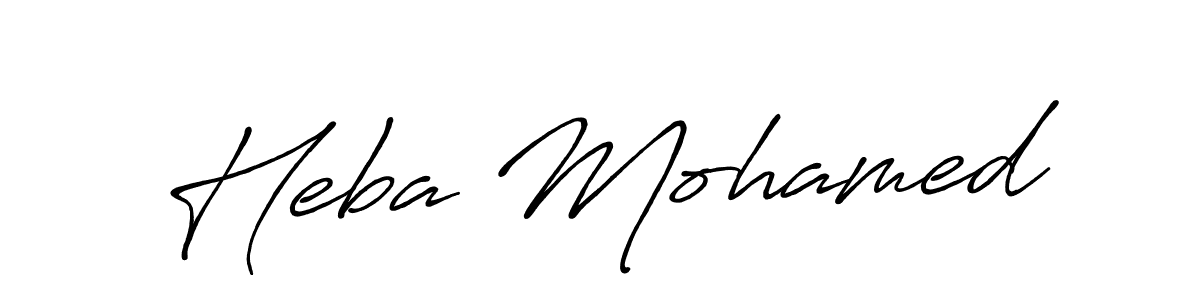 if you are searching for the best signature style for your name Heba Mohamed. so please give up your signature search. here we have designed multiple signature styles  using Antro_Vectra_Bolder. Heba Mohamed signature style 7 images and pictures png