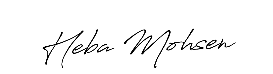 It looks lik you need a new signature style for name Heba Mohsen. Design unique handwritten (Antro_Vectra_Bolder) signature with our free signature maker in just a few clicks. Heba Mohsen signature style 7 images and pictures png