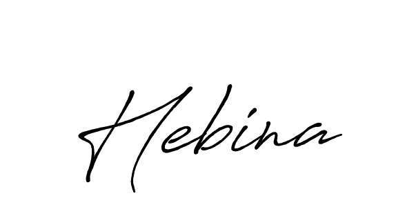 How to make Hebina name signature. Use Antro_Vectra_Bolder style for creating short signs online. This is the latest handwritten sign. Hebina signature style 7 images and pictures png