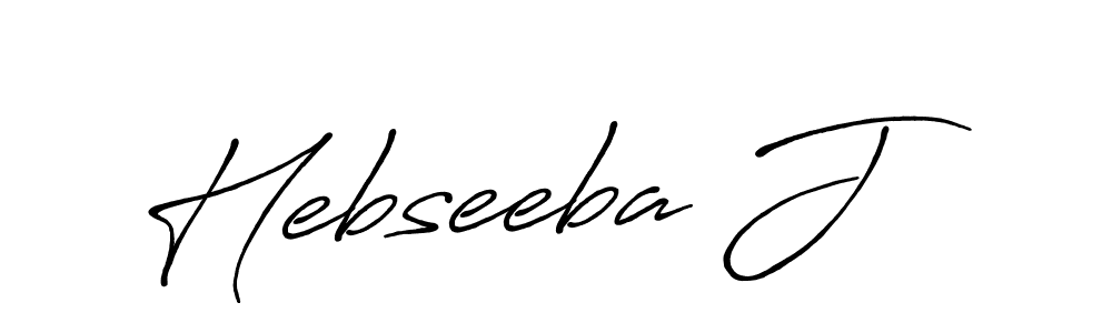 Hebseeba J stylish signature style. Best Handwritten Sign (Antro_Vectra_Bolder) for my name. Handwritten Signature Collection Ideas for my name Hebseeba J. Hebseeba J signature style 7 images and pictures png