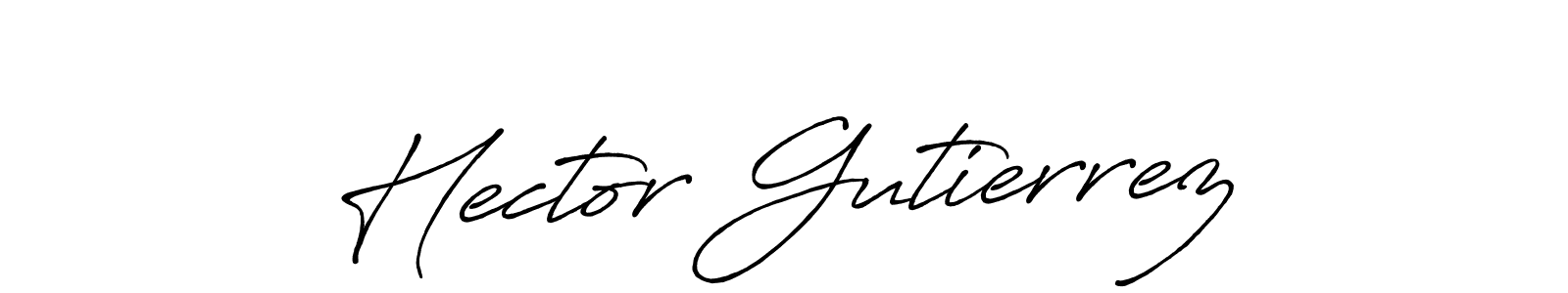 Create a beautiful signature design for name Hector Gutierrez. With this signature (Antro_Vectra_Bolder) fonts, you can make a handwritten signature for free. Hector Gutierrez signature style 7 images and pictures png