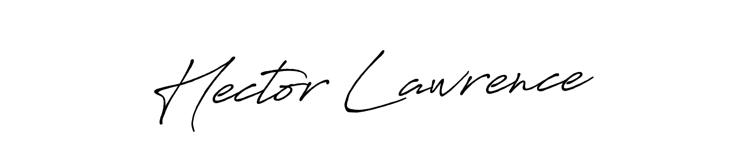 How to make Hector Lawrence name signature. Use Antro_Vectra_Bolder style for creating short signs online. This is the latest handwritten sign. Hector Lawrence signature style 7 images and pictures png