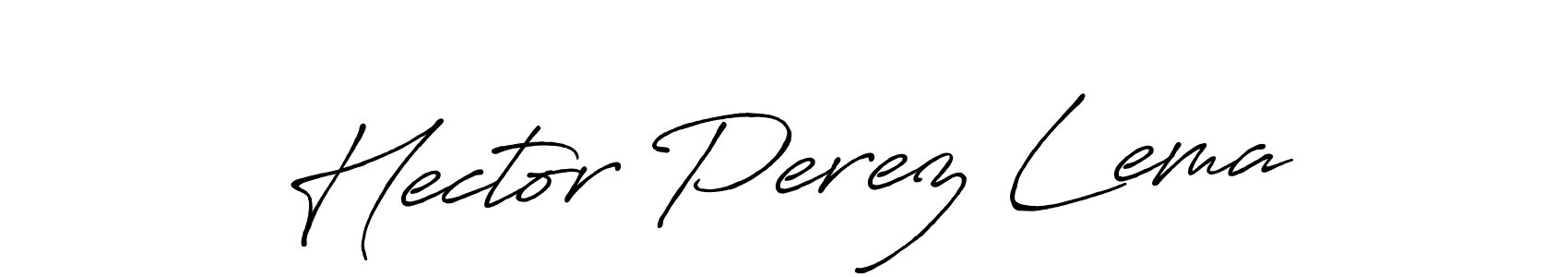 Use a signature maker to create a handwritten signature online. With this signature software, you can design (Antro_Vectra_Bolder) your own signature for name Hector Perez Lema. Hector Perez Lema signature style 7 images and pictures png