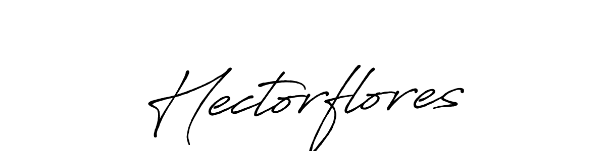 Use a signature maker to create a handwritten signature online. With this signature software, you can design (Antro_Vectra_Bolder) your own signature for name Hectorflores. Hectorflores signature style 7 images and pictures png