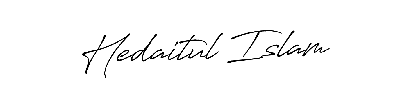 Make a beautiful signature design for name Hedaitul Islam. With this signature (Antro_Vectra_Bolder) style, you can create a handwritten signature for free. Hedaitul Islam signature style 7 images and pictures png