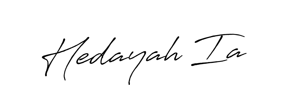 Create a beautiful signature design for name Hedayah Ia. With this signature (Antro_Vectra_Bolder) fonts, you can make a handwritten signature for free. Hedayah Ia signature style 7 images and pictures png