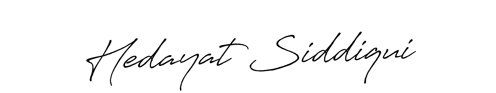 Create a beautiful signature design for name Hedayat Siddiqui. With this signature (Antro_Vectra_Bolder) fonts, you can make a handwritten signature for free. Hedayat Siddiqui signature style 7 images and pictures png