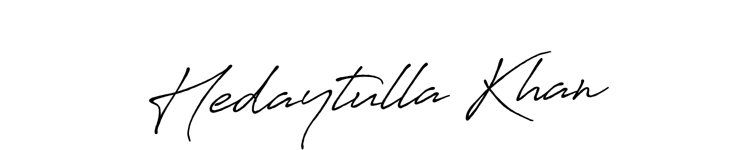 Also we have Hedaytulla Khan name is the best signature style. Create professional handwritten signature collection using Antro_Vectra_Bolder autograph style. Hedaytulla Khan signature style 7 images and pictures png