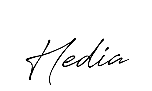 Make a beautiful signature design for name Hedia. With this signature (Antro_Vectra_Bolder) style, you can create a handwritten signature for free. Hedia signature style 7 images and pictures png