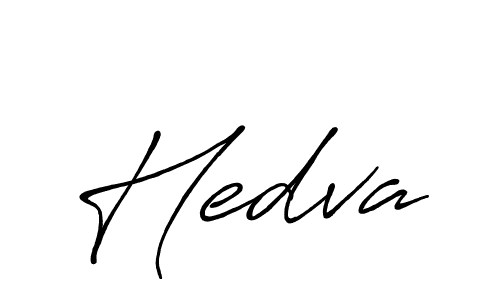 Use a signature maker to create a handwritten signature online. With this signature software, you can design (Antro_Vectra_Bolder) your own signature for name Hedva. Hedva signature style 7 images and pictures png