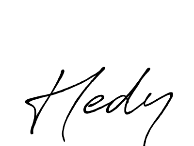 Use a signature maker to create a handwritten signature online. With this signature software, you can design (Antro_Vectra_Bolder) your own signature for name Hedy. Hedy signature style 7 images and pictures png