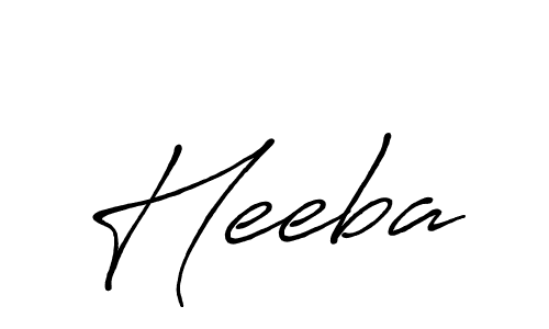 Use a signature maker to create a handwritten signature online. With this signature software, you can design (Antro_Vectra_Bolder) your own signature for name Heeba. Heeba signature style 7 images and pictures png