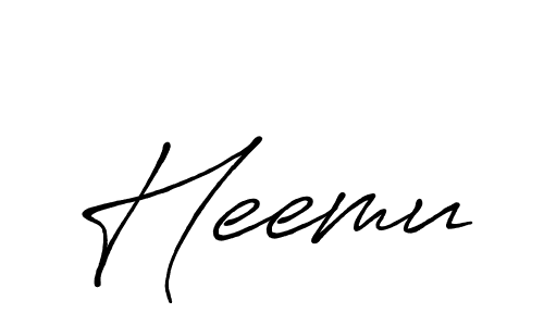 How to make Heemu name signature. Use Antro_Vectra_Bolder style for creating short signs online. This is the latest handwritten sign. Heemu signature style 7 images and pictures png